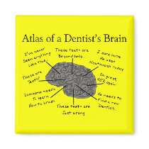 Atlas of a Dentist's Brain Fridge Magnets