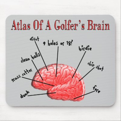 Atlas of a Golfer's Brain Mouse Pads by ProfessionalDesigns
