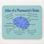 Atlas Of A Pharmacist's Brain-Hilarious Mouse Pads