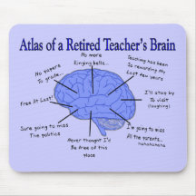 Atlas of a Retired Teacher's Brain Mouse Pads
