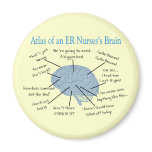 Atlas of an ER Nurse's Brain Gifts Fridge Magnets