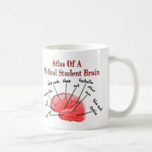 Atlas of Medical Student Brain Coffee Mugs