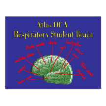 Atlas of Respiratory Student Brain Gifts Post Card