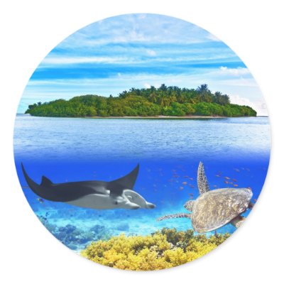 Atoll Round Stickers by MotHaiBaPhoto