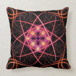"Atom Bloom" - Abstract Pattern Fractal Art Pillow