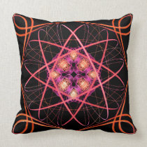"Atom Bloom" - Abstract Pattern Fractal Art Pillow pillows