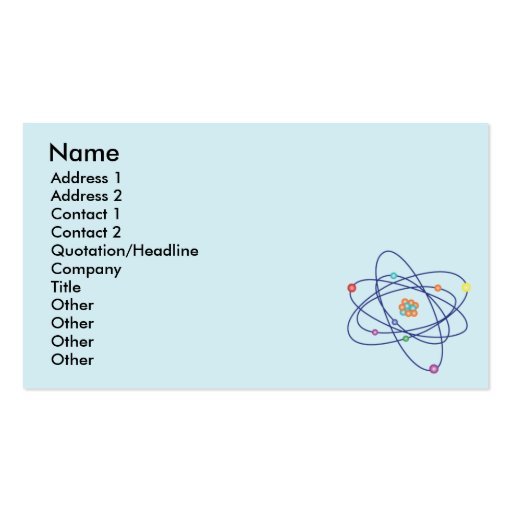 Atom - Business Business Card Template (front side)