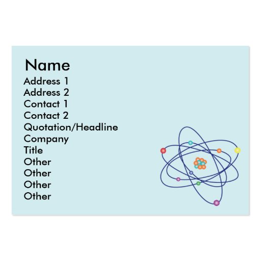 Atom - Chubby Business Card (front side)
