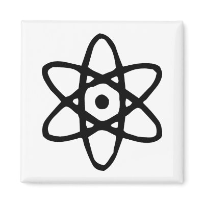 Atom Refrigerator Magnets by LabelMeHappy