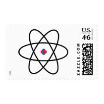 atom nucleus chemistry postage stamp