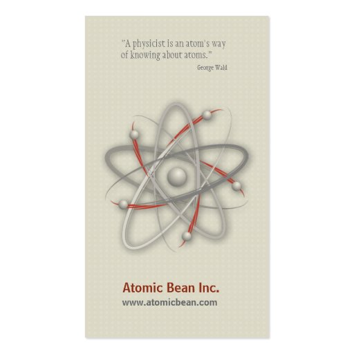 Atom - Scientist Business Card (back side)