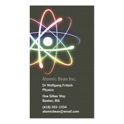 Atom - Scientist Business Card (front side)