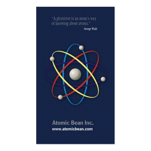 Atom - Scientist Business Card (back side)