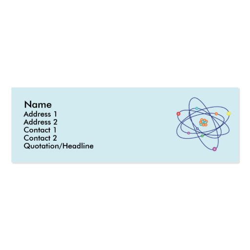 Atom - Skinny Business Card Templates (front side)