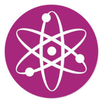 atom round sticker