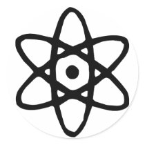 Atom Round Sticker