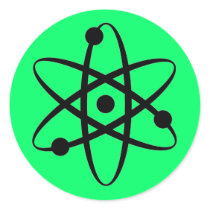 atom round stickers