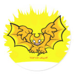 atombat atomised black outline Sticker