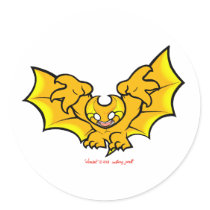atombat atomises black outline Sticker 2