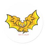 atombat atomises black outline Sticker 2