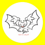 atombat atomises black outline Sticker 3