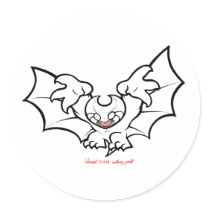 atombat atomises black outline Sticker 3