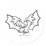 atombat atomises black outline Sticker 3