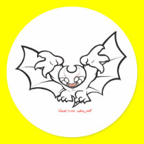 atombat atomises black outline Sticker 3 stickers