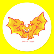 atombat atomises red outline Sticker 2 stickers