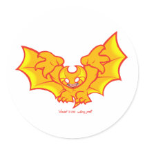 atombat atomises red outline Sticker 2