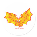 atombat atomises red outline Sticker 2