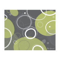 Atomic Age Abstract in Olive Poster posters