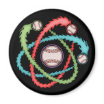 Atomic Baseball Magnet