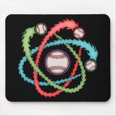Atomic Baseball Mouse Pads by kbilltv