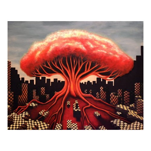 Atomic Bomb Tree Surreal Art print poster