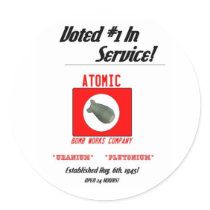 "Atomic Bomb Works" stickers
