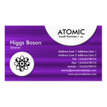 Atomic Circles - Purple Brushed Texture Business Card