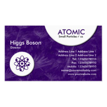 Atomic Circles - Violet Dandylion Texture Business Card Templates