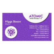 Atomic Circles - Violet Embossed Texture Business Cards