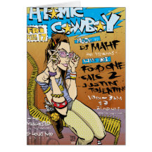 Atomic Cowboy Greeting Card