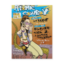 Atomic Cowboy Postcard postcards by 40ozcomics Atomic Cowboy Postcard postcards
