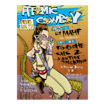 Atomic Cowboy Print/Poster by 40ozcomics Atomic Cowboy Print/Poster