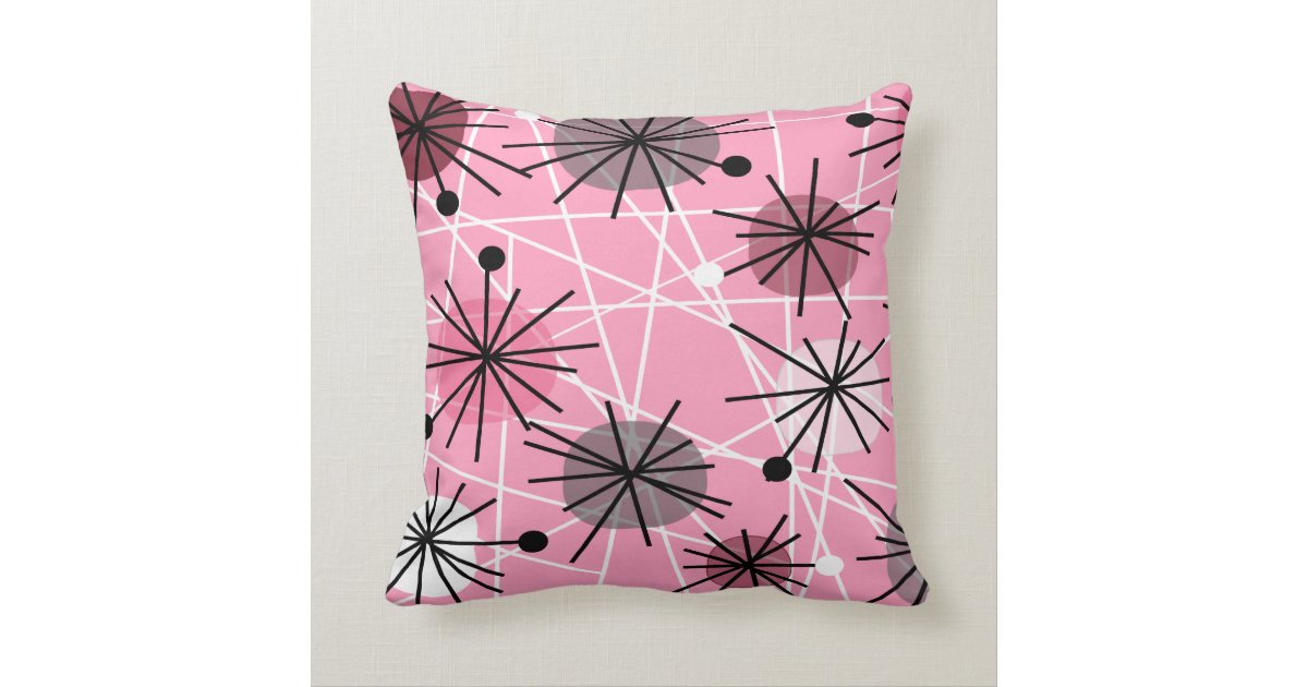Atomic Inspired Pillow Mid Century Design Zazzle