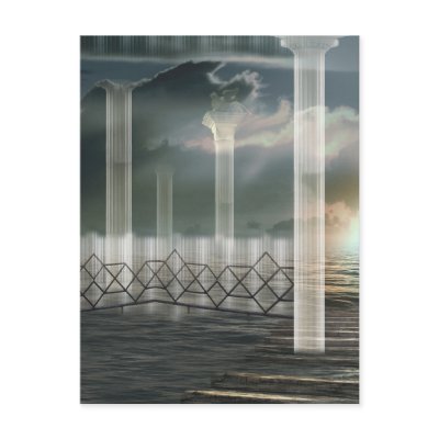 Atomic rise post card by sattva_art