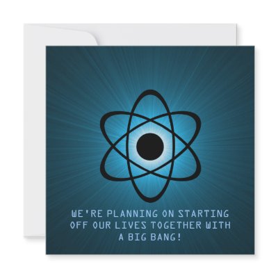 Atomic Save the Date Invite, Blue by Dynamic_Weddings