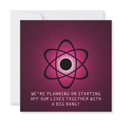 Atomic Save the Date Invite, Fuchsia by Dynamic_Weddings
