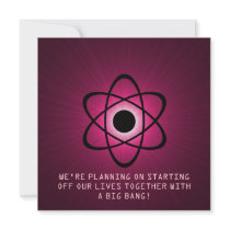 Atomic Save the Date Invite, Fuchsia