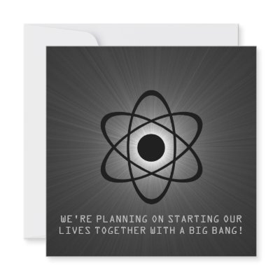 Atomic Save the Date Invite, Gray by Dynamic_Weddings