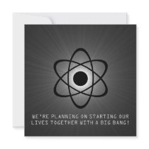 Atomic Save the Date Invite, Gray