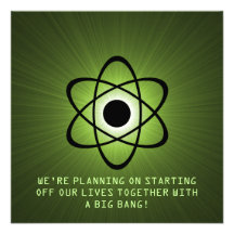 Atomic Save the Date Invite, Green